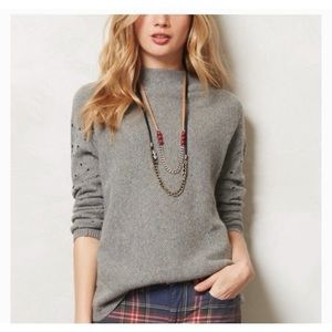 Anthropologie Moth Ceres Burnt Sweater in Cream S